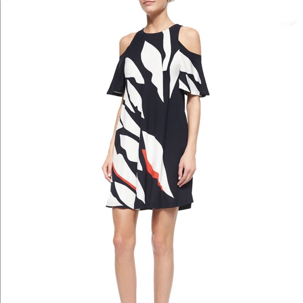 Elle Sasson Ally Leaf Cold Shoulder Dress